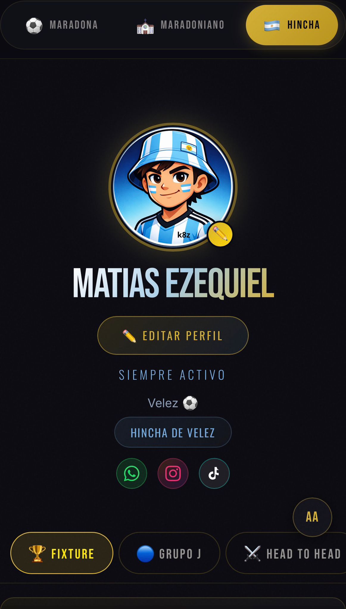 WorldFans perfil